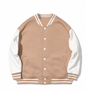 <b>Men's</b> Custom Letterman Style Varsity Bomber Baseball <b>Jacket</b> Waterproof Windproof Cotton Blend Ribbed Collar Cuffs Wholesale - Product Image 1
