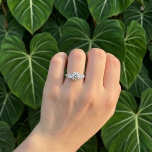 Bague de Luxe en Argent Sterling 925 Plaqué Or 18K Style Hip Hop avec Moissanite Taille Brillant – Bijou Élégant et Scintillant - Product Image 4