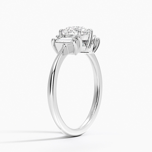 BOJ <b>Ring</b> 0103 Round Cut 925 <b>Silver</b> Halo Stone Prong Setting <b>Solitaire</b> Diamond <b>Ring</b> 2ct D Color VVS1 Moissanite GRA Certified - Product Image 2