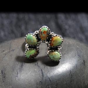 Wholesale Natural Arizona <b>Turquoise</b> Gemstone December Birthstone Pear Shape Jewelry 925 Sterling Silver <b>Ring</b> At Best Price - Product Image 3