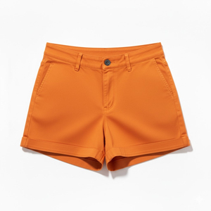 Women's Solid Custom Colours Shorts Breathable Eco-Friendly Quick Dry High-Waist Elastic Closure Skinny Fit 100% Cotton High - Product Image 2