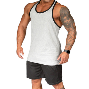 Chaleco Largo Deportivo de Punto Informal para Hombre, Diseño Moderno, Color Blanco, Ropa Deportiva, 220 GSM, Camisetas sin Mangas de Verano para Hombre - Product Image 4