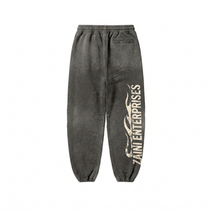 Luxury 420 GSM Cotton Fleece <b>Charcoal</b> Grey <b>Jogger</b> Pant Soft Brushed Fabric Custom DTF Screen Print Puff Print Embroidery Logo - Product Image 2