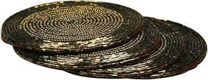 แผ่นรองแก้วทำมือจากลูกปัดแก้วทรงกลมขนาด 4 นิ้ว ลายจีนโบราณ สำหรับตกแต่งบ้าน - Product Image 2