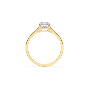 Bague solitaire REYES GRA avec halo caché en moissanite, argent sterling 925, cadeau de fiançailles et de mariage, bijoux fins pour femmes - Product Image 6