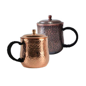 Ensemble de tasses à Moscow Mule en cuivre de luxe pour bars et hôtels – Vaisselle en cuivre pur épaisse en gros - Product Image 4