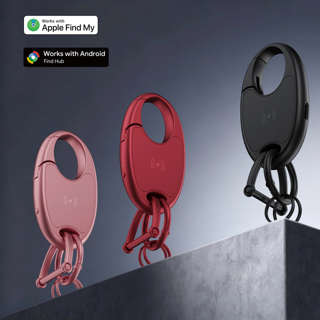 Boothtooth Locator Carabiner Keychain tracker Car Key Chains Key Tracker for Men Work with Find My