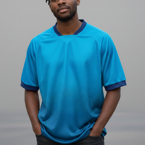 Ropa Deportiva para Entrenamiento y Jogging, Ligera y Elástica, Diseño Personalizado por Sublimación, Camiseta de Fútbol con Cuello en V, Uniformes de Fútbol 100% - Product Image 5