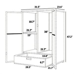 Armadio da esterno grigio scuro con ripiani - Product Image 6