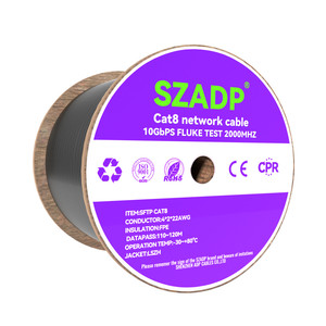 <span class=keywords><strong>สาย</strong></span>เคเบิลเครือข่าย CAT7 CAT 8 2000mhz <span class=keywords><strong>ราคา</strong></span>ต่อเมตร SFTP CAT8 <span class=keywords><strong>สาย</strong></span>เคเบิลแบบป้องกันสองชั้นสำหรับภายนอกอาคาร 1000 ฟุต <span class=keywords><strong>สาย</strong></span>อีเธอร์เน็ตแลน CAT8 ทองแดง - Product Image 5