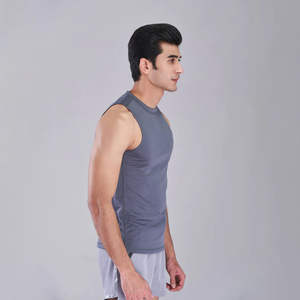 Camiseta sin Mangas para Hombre, Transpirable, de Algodón y Poliéster, Estilo Liso para Gimnasio y Entrenamiento, con Estampado Informal, Talla XL, Servicio OEM - Product Image 4