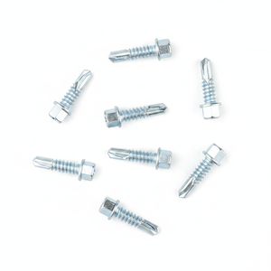 Anti-Corrosion Hex Head Sheet Metal <b>Screws</b> - Class 8 Grade Galvanized Zinc Coated Fasteners - Product Image 1