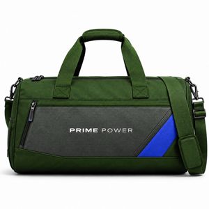 Sac de sport Prime Power Green Duffle Bag 20-36L, résistant à l'eau, en tissu Oxford, plusieurs compartiments, poche utilitaire, pour la gym, les voyages - Product Image 1