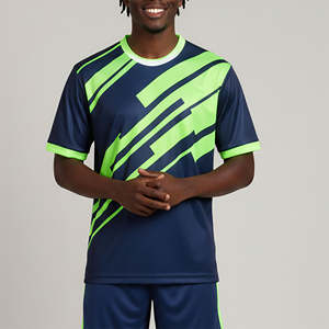 ชุดฟุตบอลทีม OEM แบบสั่งทำพิเศษ หมายเลขทีม หมายเลขฝึกซ้อม เสื้อฟุตบอลสั้นแบบกำหนดเอง เสื้อฟุตบอลผู้ชายสั่งทำพิเศษ 100% - Product Image 6