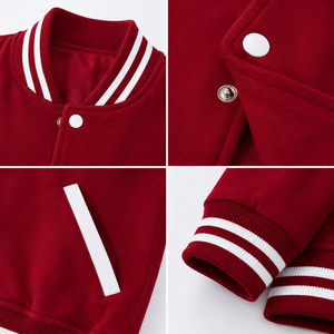 Durable varsity <b>jacket</b> crafted with fashionable sporty character and soft comfort for practical stylish daily outerwear use - Product Image 6