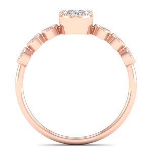 Anillos de Regalo REYES de Lujo en Plata de Ley 925 con Corte Ovalado de 0.54 Quilates de Moissanita, Joyería Fina para Mujer, Clásicos para Compromiso, Fiesta y Boda - Product Image 4