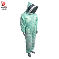 Combinaison de protection apicole en tissu maillé 3 couches 100 % coton, directement de l'usine, avec caractéristiques de sécurité, pour l'extraction du miel