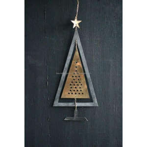 Feuille de fer pin arbre ornements de noël facile à suspendre poids le plus léger bonne qualité jardin arbre plantes ornements décoratifs - Product Image 4