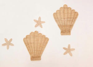 Charm Handcrafted Shell Wall Hanging Art rattan decorate kid Eco Material For <b>Nursery</b> Room Interior <b>Decoration</b> Craft - Product Image 4