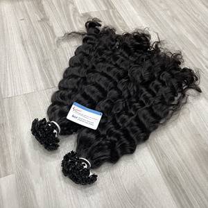 100% Extensions de pointe de kératine de cheveux humains vietnamiens faciles à attacher pré-liaison pointe plate cheveux en gros - Product Image 6