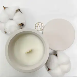 F'ANOE Korean Handmade Fragrance Candle - White Dream Easter Packaging Cylinder Floral Soy Wax for Candle Making TW 50+hrs