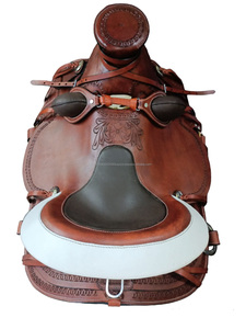 Silla de Montar Western de Cuero Genuino Hecha a Mano, de Alta Calidad, para Rodeo y Carreras, Disponible para Equitación - Product Image 3