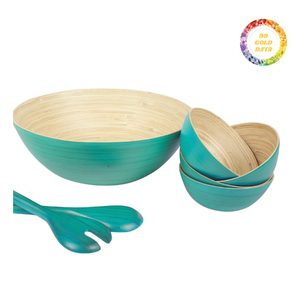 Tazón Enrollable de Bambú Ecológico con Cuchara, Forma Redonda, Color Natural, para Uso en Campamentos - Product Image 6