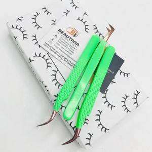 Pince à cils durable en acier inoxydable japonais pointe Plasma pince à épiler Logo gravé personnalisé - Product Image 6