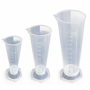 Juego de Vasos Medidores Cónicos de Plástico de 25 ml, 50 ml y 125 ml, Vasos Medidores Graduados para Laboratorio - Product Image 1