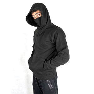 Sudadera con Capucha Negra de Doble Capa con Logotipo Personalizado para Hombre, Sudadera con Doble Capa y Doble Tejido, Sudadera Cálida de Invierno con Doble Capucha - Product Image 5