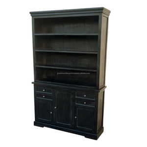 2024 New Vintage Drawers Large Display 2 <b>Part</b> Cabinet Industrial Black <b>Range</b> Handmade Solid Wood Living Room Furniture - Product Image 1