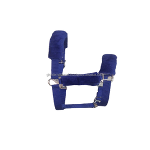 Fourrure Rembourré Cheval Halter Vison Rembourré Bleu Couleur Cheval Nylon Halter Réglable Tête Collier Fabricant Inde - Product Image 3
