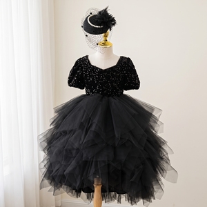 Robe de princesse scintillante en tulle pour filles, robe de soirée pour les fêtes de Noël, sur mesure OEM ODM TUTUPETTI - Product Image 1
