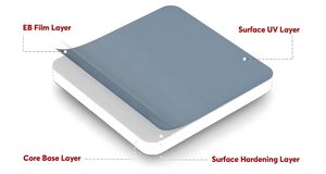 Panneau en mousse PVC 17 mm gris lavande 1220x2440 mm fabriqué au Vietnam pour la décoration intérieure de chambre à coucher et de salon moderne - Product Image 2