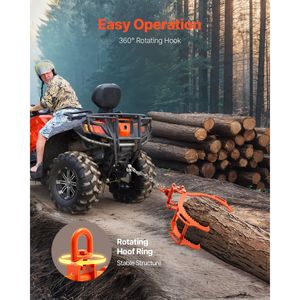 Pinza per Sollevamento Tronchi in Acciaio Resistente da 28 Pollici con 4 Artigli, Capacità di Sollevamento 2650 LBS, Pinza Girevole per Tronchi Timber Eagle, Macchinari Forestali - Product Image 2