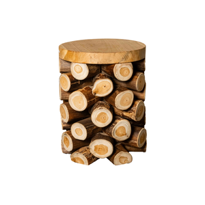 Artisan Solid Craftsmanship Organic Beauty Apartment Villa Warehouse Hotel Rustic Teak Branch Premium Luxury ARTERRA <b>Stool</b> - Product Image 1