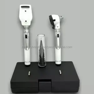 Kit de Otoscopio y Oftalmoscopio de Fibra Óptica Eléctrica |   Set de Examen de Oídos y Ojos ENT con 10 Puntas para Uso Médico Veterinario Clínico - Product Image 4