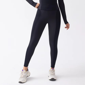 Leggings de yoga légers pour femmes, best-sellers, nouveau design avec logo personnalisé à la taille, tissu tricoté, prix de gros, taille élastique - Product Image 6