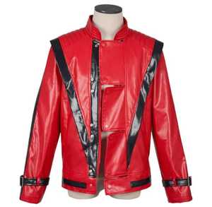 Men's Custom Logo <b>Red</b> Leather Moto <b>Jacket</b> Stand Collar Zipper Closure Solid Color Slim Casual <b>Waterproof</b> Regular Fit Autumn - Product Image 1