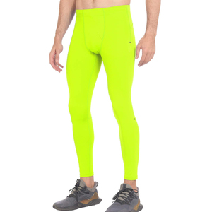 Men's Quick-Drying Breathable Compression Yoga Leggings with Custom Patch Pocket Elastic Waist <b>Tight</b> Pants Stretch Legging - Product Image 1