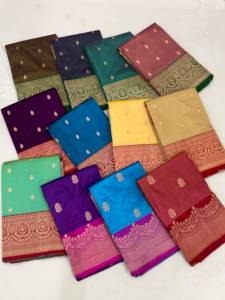 Sarees de Seda Brocada Banarasi Hechos a Mano, Ropa Tradicional India para Bodas, Venta al Por Mayor - Product Image 3
