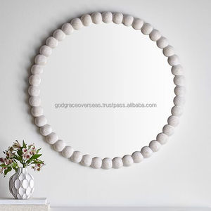 Espejo de pared de cristal de madera hecho a mano de la mejor calidad con incrustaciones de hueso de diseño moderno único uso decorativo para el hogar God Grace Overseas - Product Image 5