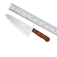 Couteau de chef professionnel fait main, forgé à la main, lame en acier Damas, fourreau en cuir, manche en bois, outil de découpe et de hachage tranchant