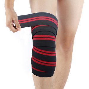 American Design Elastic Cotton Weightlifting <b>Knee</b> Wraps Gym Squats Bodybuilding Training <b>Knee</b> Protector Long Compression Bandage - Product Image 6