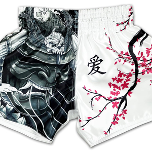 Pantalones Cortos de Muay Thai Sublimados Personalizados, Ropa de Entrenamiento de Boxeo de Satén, Pantalones Cortos Deportivos Unisex para Artes Marciales - Product Image 1