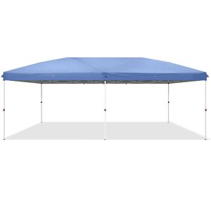 Tenda a Baldacchino Istantanea Blu 10x20 ft con 6 Pannelli in Rete, 2 Porte, 4 Lati in Rete, Telaio in Ferro Verniciato a Polvere, Gambe 28/22mm, 10-20m - Product Image 5