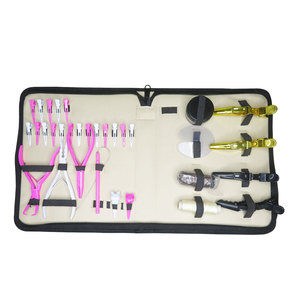 Silver Beige Wholesale Hair Extension Tools Kit With multi-functional Pliers and Accessories with Loop Tool <b>Hook</b> and <b>Clips</b> - Product Image 3