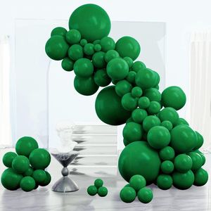 PartyWoo - Kit de Arco de Globos Verde Oscuro de 123 Piezas, 18, 12, 10 y 5 Pulgadas, Verde Esmeralda, Verde Bosque, para Cumpleaños y Fiestas - Product Image 1
