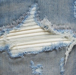 Jean ample et léger en denim délavé, respirant, écologique, avec broderie et taille élastique, style streetwear, vente en gros personnalisée - Product Image 5