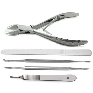 Premium Stainless Steel Ingrown Toenail Tool <b>Kit</b> with <b>Nail</b> Cutter Elevator File and Podiatry Instruments - Product Image 1